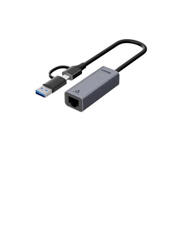 UNITEK USB-C / USB-A to Gigabit Ethernet Adapter Y-3465A