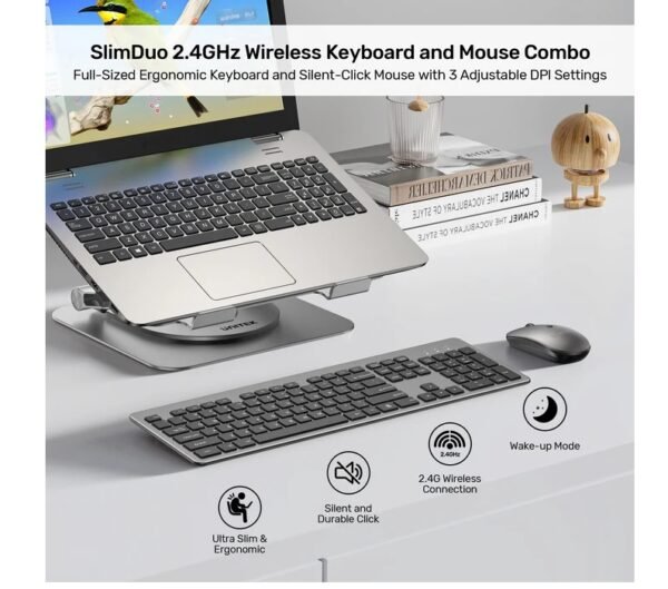 UNITEK Wireless Keyboard and Mouse Combo 2.4GHz T054AGY01-US
