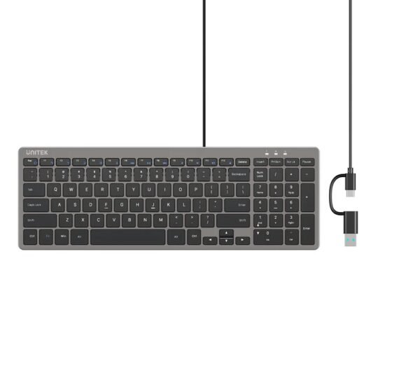 UNITEK SlimTap Ultra Light Wired Keyboard with 99 keys T053AGY01-US