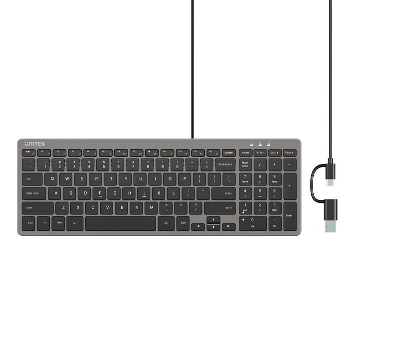 UNITEK SlimTap Ultra Light Wired Keyboard with 99 keys T053AGY01-US