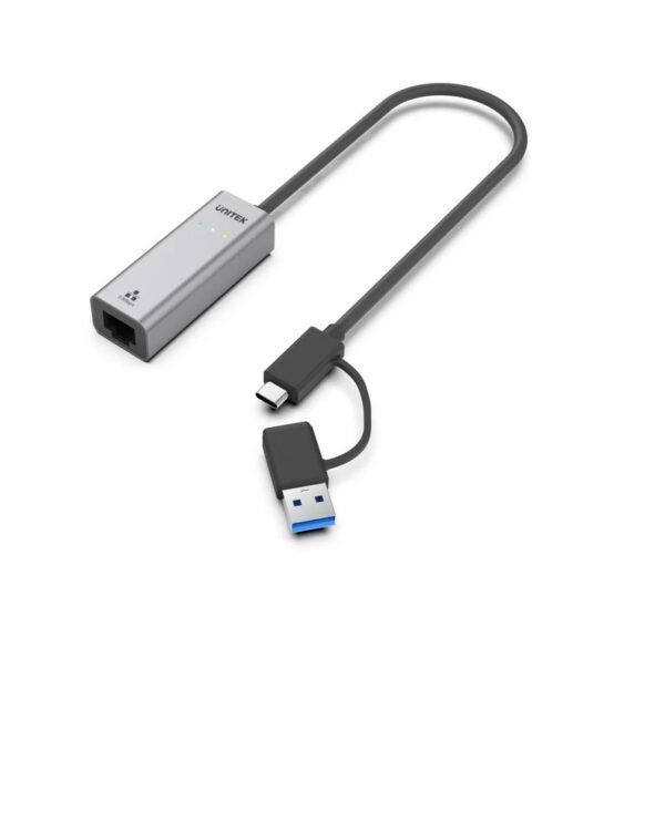 UNITEK Hybrid USB-C/ USB-A to 2.5G Gigabit Ethernet Adapter U1313C