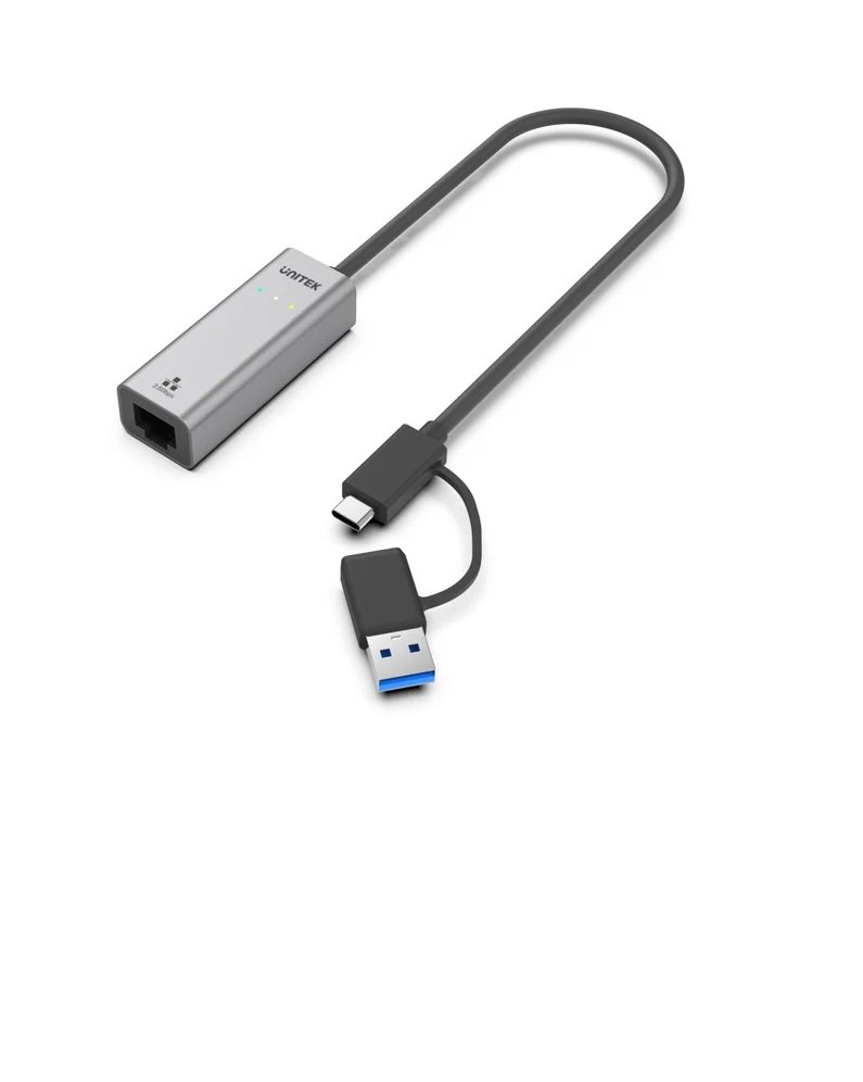 UNITEK Hybrid USB-C/ USB-A to 2.5G Gigabit Ethernet Adapter U1313C