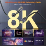 UNITEK ULTRA STREAM 8K@60HZ HDMI EXTENSION CABLE (C11091AGY01)2M