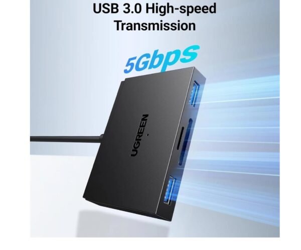 Ugreen 45167 USB-C 4 In 1 Card Reader With 2X USB3.0 + 1X SD/TF