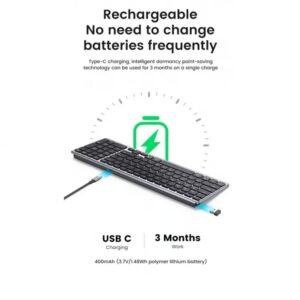 UGREEN 15258 Ultra Slim Wireless Keyboard Bluetooth