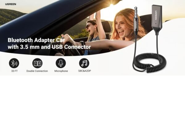 UGREEN 70601 BLUETOOTH CAR RECEIVER AUX