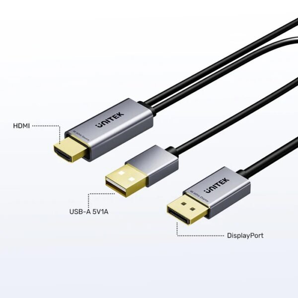 UNITEK Cable HDMI to DisplayPort 4K  1.8M V1714AGY01