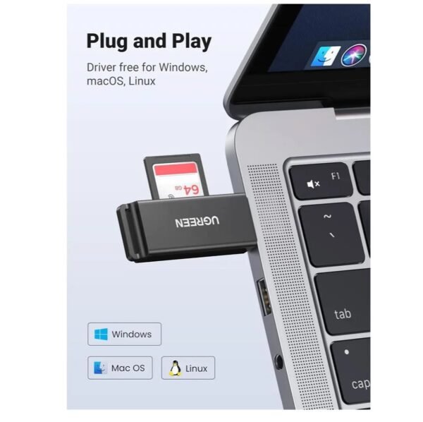 Ugreen 40752 SD Card Reader USB 3.0 Dual Slot 5Gbps