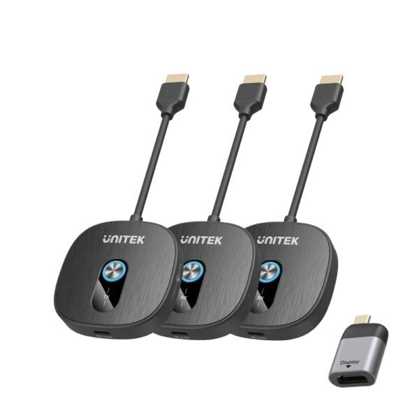UNITEK WIRELESS 1080P HDMI TRANSMITTER WITH DUAL RECEIVERS V1711ABK01