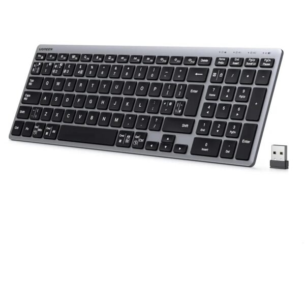 UGreen 75163 Wireless Keyboard, Bluetooth Keyboard with UK Layout, Mini and Rechargeable