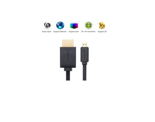 UGREEN 30102 Micro HDMI to HDMI 4K Cable Male to Male