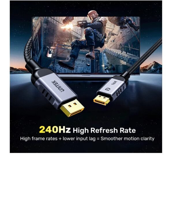 UNITEK DISPLAYPORT 2.1 CABLE 16K@60HZ 80GBPS C1626GY01 2M