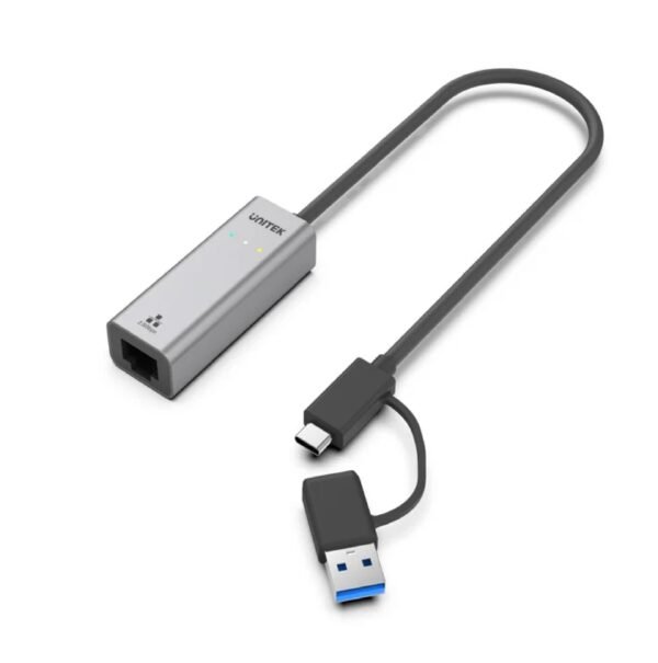 UNITEK Hybrid USB-C/ USB-A to 2.5G Gigabit Ethernet Adapter U1313C