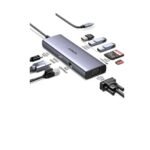 UGREEN 15375 USB-C to 2*USB3.0+2*USB-C+HDMI+RJ45+SD&TF +PD port Converter