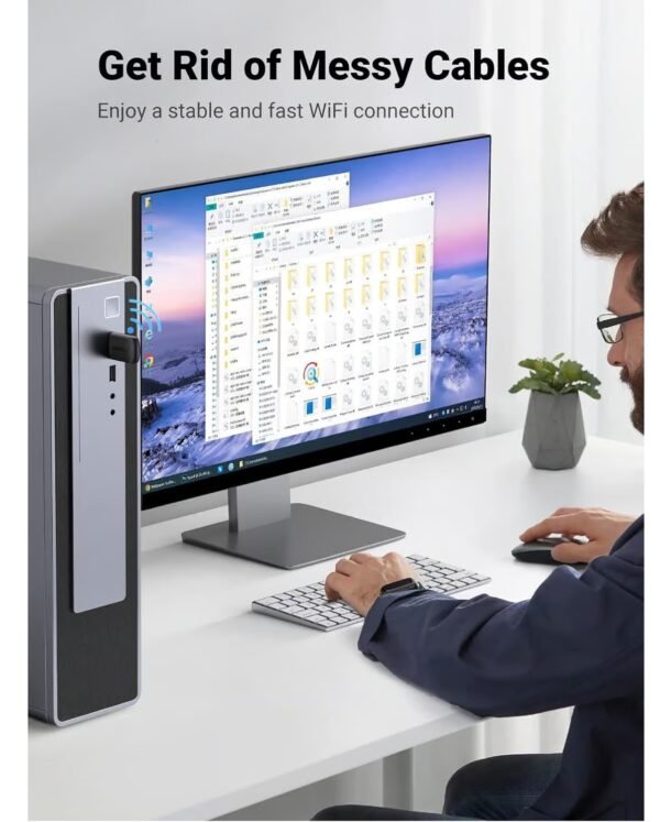 UGREEN 20204 AC650 Dual Band USB WiFi Dongle Mini Wireless