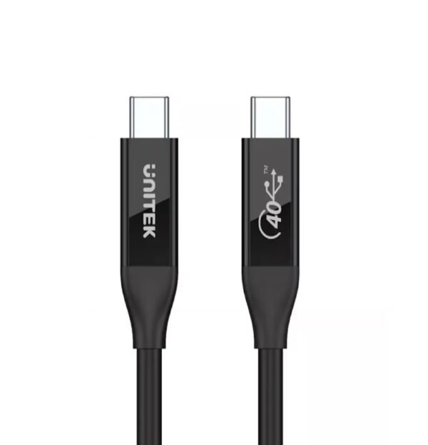 UNITEK USB-C TO C CABLE 100W USB4 THUNDERBOLT 3 with 8K@60Hz 0.8m (C14100BK)
