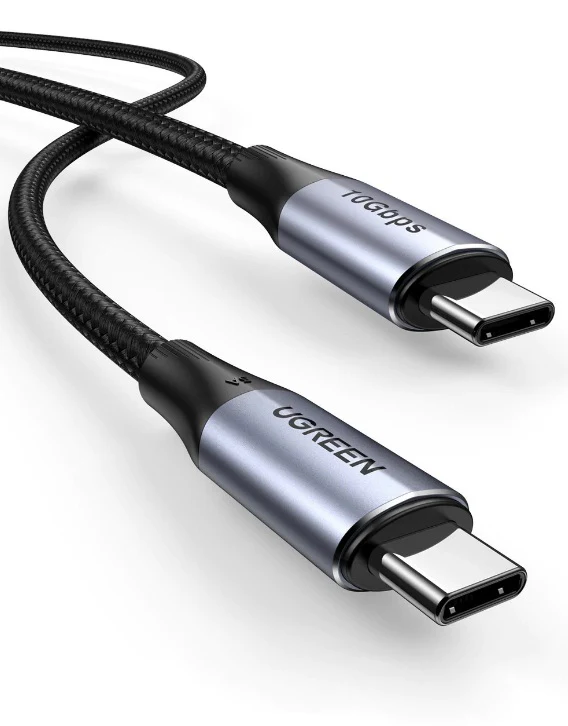 Ugreen 80150 USB-C 3.1 GEN 2 Male to Male 5A Data Cable 1M