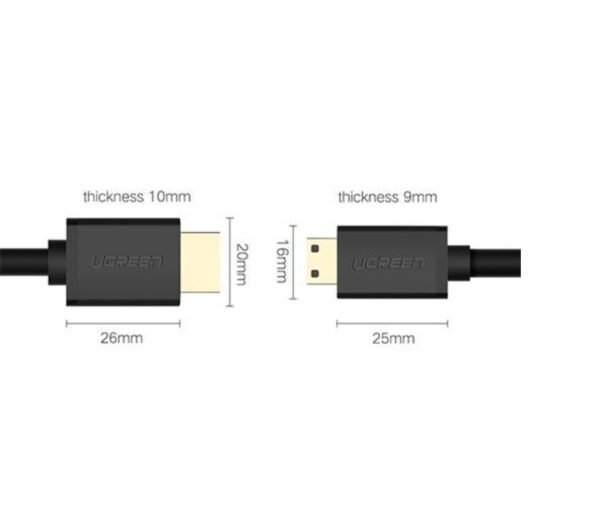 UGREEN 11167 MINI HDMI TO HDMI CABLE 1.5M BLACK