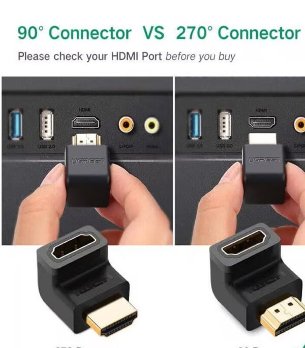 UGREEN 20109 HDMI MALE TO FEMALE ADAPTER DOWN