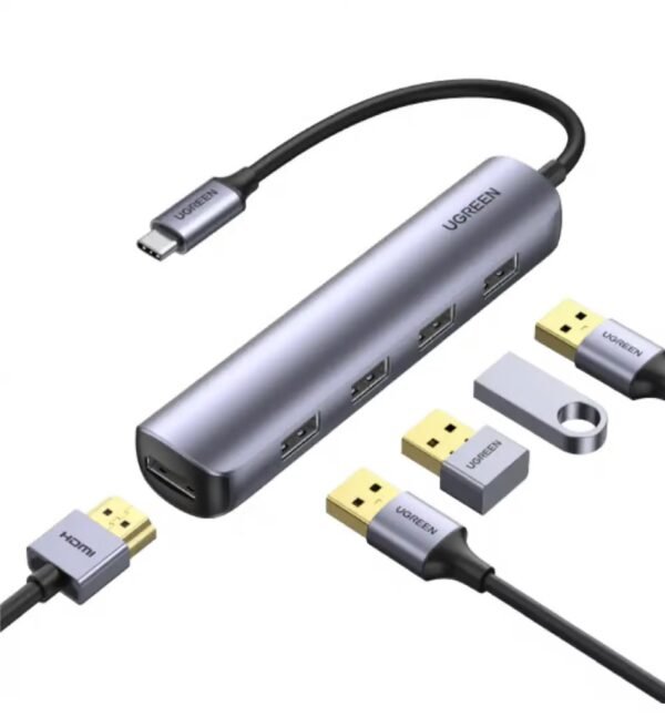 UGREEN 20197 USB-C TO 4XUSB 3.0 ,HDMI ADAPTER