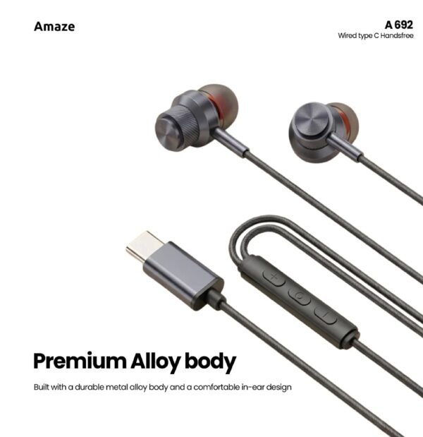 AMAZE ULTRA BASS WIRED TYPE C EARPHONE  A692