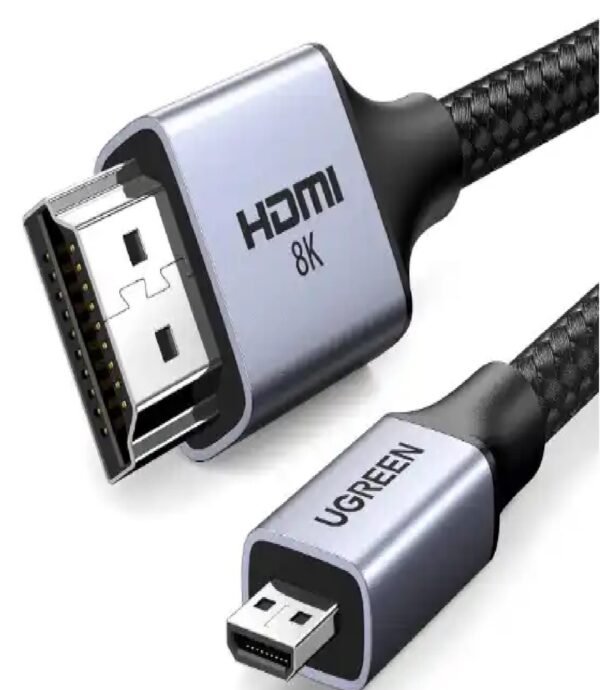 UGREEN 15517 MICRO HDMI TO HDMI 8K CABLE 2M BRAIDED