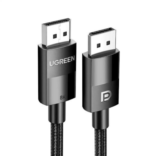UGREEN 80391 DISPLAY PORT 1.4 MALE TO MALE 8K BRAIDED CABLE 1.5M
