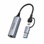 AMAZE ALUMINUM ALLOY TYPE C + USB LAN ADATER A425s