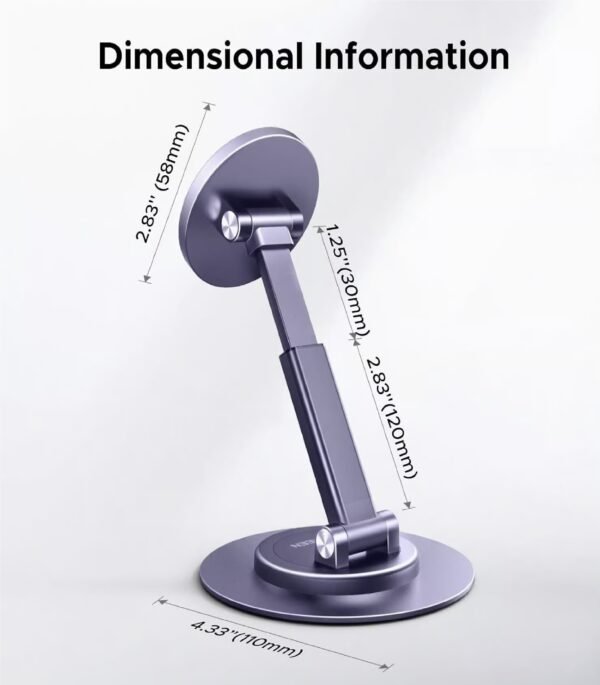 UGREEN 65229 360° ROTATION MAGNETIC DESKTOP PHONE STAND METAL
