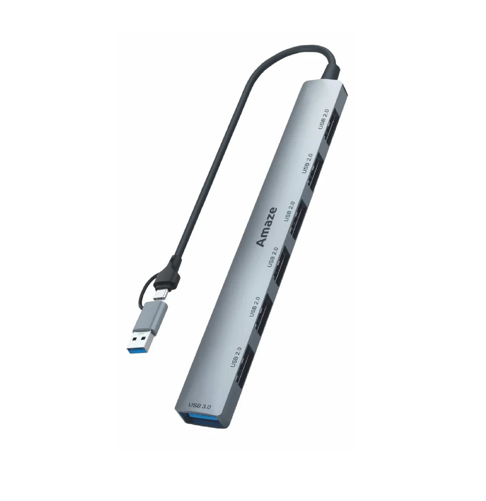 AMAZE USB + TYPE C TO 7 PORT USB3.0 HUB A317