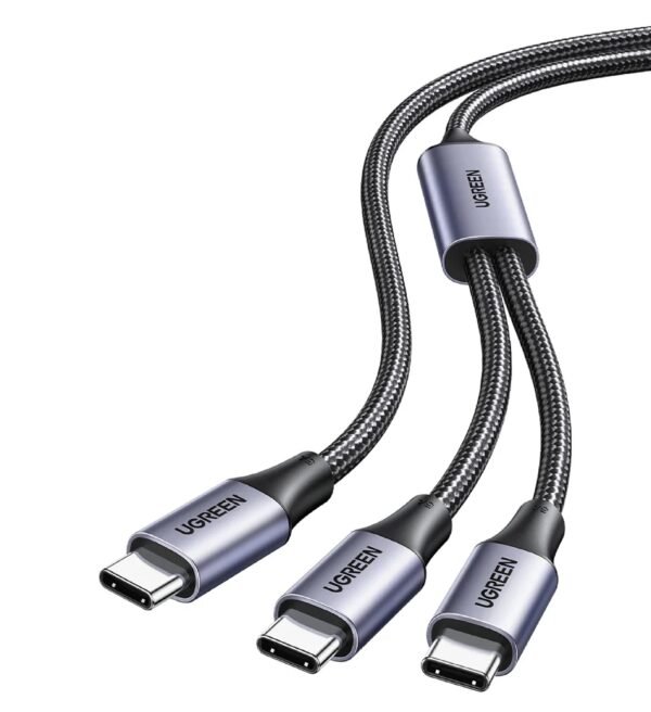 UGREEN 75733 2-IN-1 USB-C TO DUAL USB-C UNIVERSAL PD FAST CHARGING CABLE  140W 2M BRAIDED