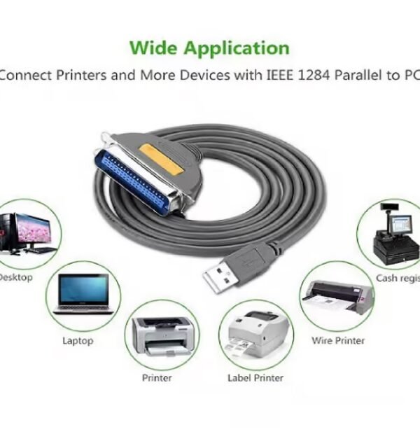 UGREEN 20225 USB TO IEEE1284 PARALLEL CABLE 2M
