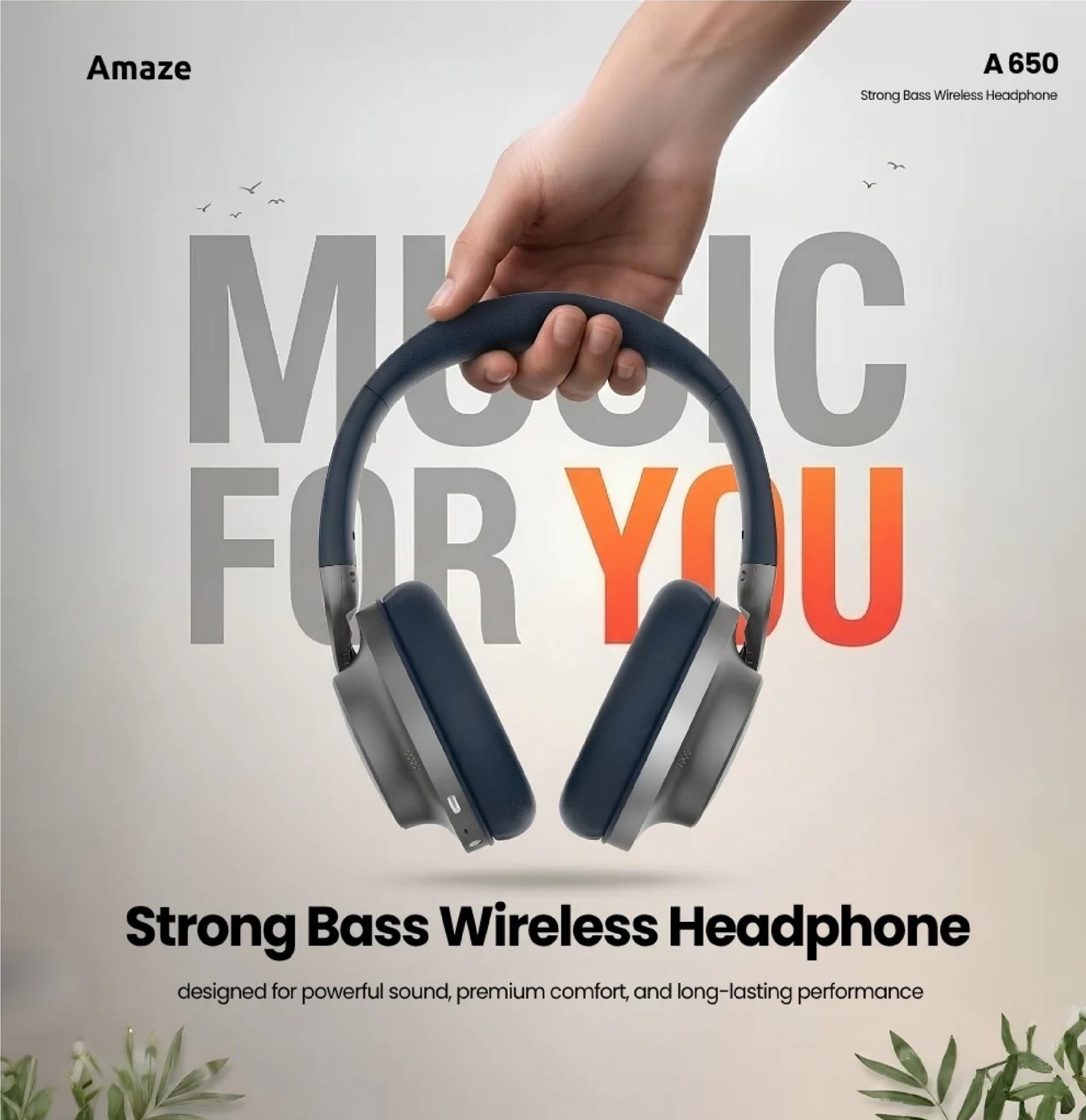 AMAZE WIRELESS HEADPHONE BT5 4v A650