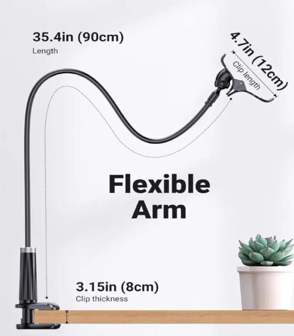 UGREEN 80906 GOOSENECK PHONE HOLDER 360° ROTATION BLACK