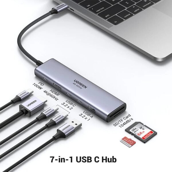 UGreen 45521 7-in-1 USB-C HUB 4K HDMI  Multiport Adapter