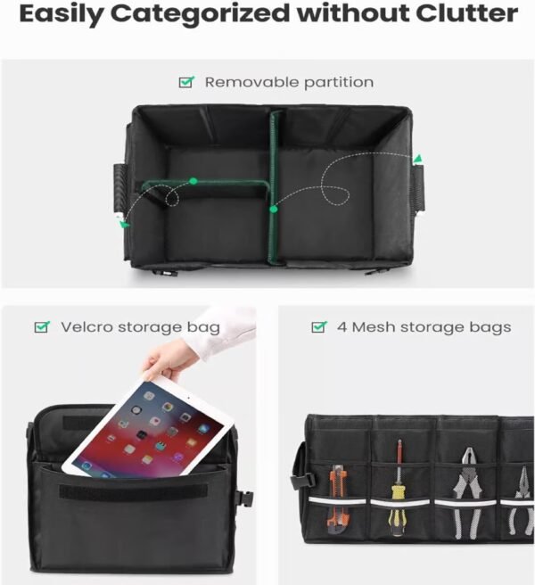 UGREEN 80710 CAR TRUNK ORGANIZER 55L OXFORD AND ALUMINIUM ALLOY