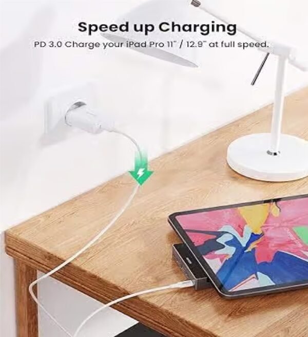 UGREEN 70688 USB-C TO HDMI, 2*USB3.0, 3.5MM, PD ADAPTER FOR IPAD PRO