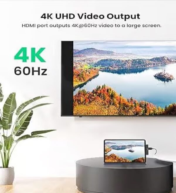 UGREEN 70688 USB-C TO HDMI, 2*USB3.0, 3.5MM, PD ADAPTER FOR IPAD PRO