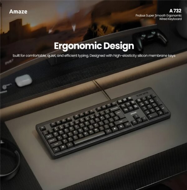 AMAZE PROBUS SUPER SMOOTH WIRED KEYBOARD A732