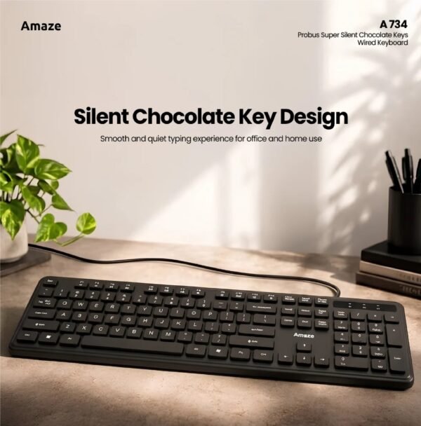 AMAZE PROBUS CHOCOLATE KEYS WIRED KEYBOARD A734