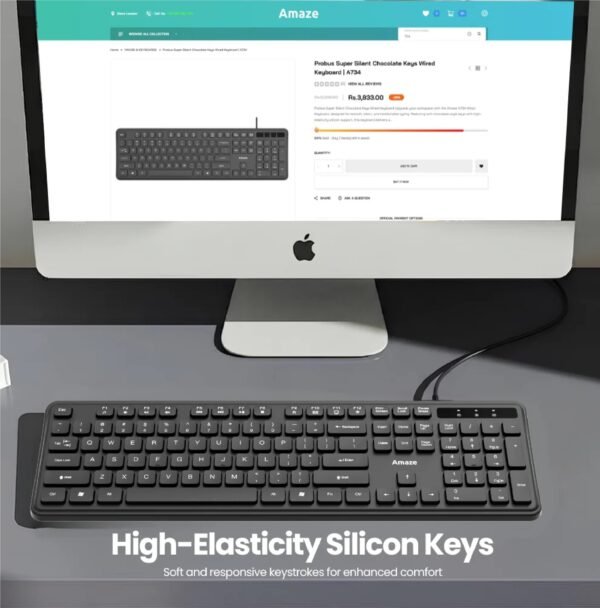 AMAZE PROBUS CHOCOLATE KEYS WIRED KEYBOARD A734