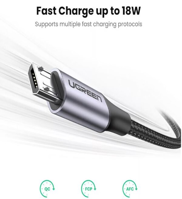 UGREEN 60148 MICRO USB CABLE ALUMINUM BRAID 2M