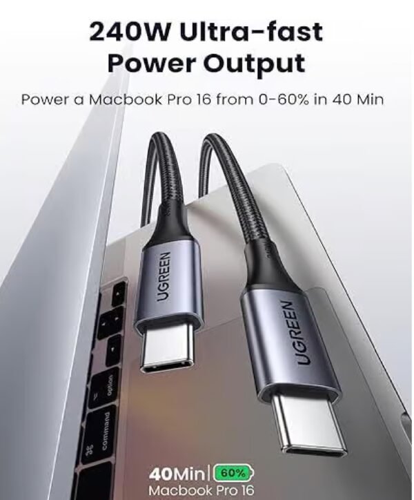 UGREEN 15311 USB C TO C PD FAST CHARGING CABLE 240W 1M