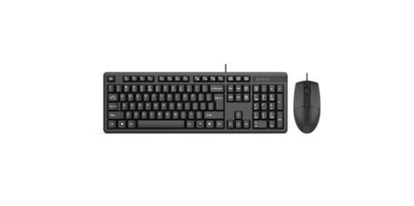 A4Tech KK-3330S Multimedia FN Desktop Keyboard & Mouse – Black