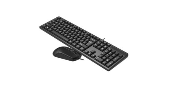 A4Tech KK-3330S Multimedia FN Desktop Keyboard & Mouse – Black