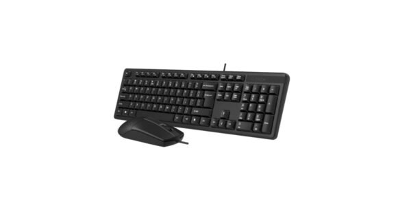 A4Tech KK-3330S Multimedia FN Desktop Keyboard & Mouse – Black