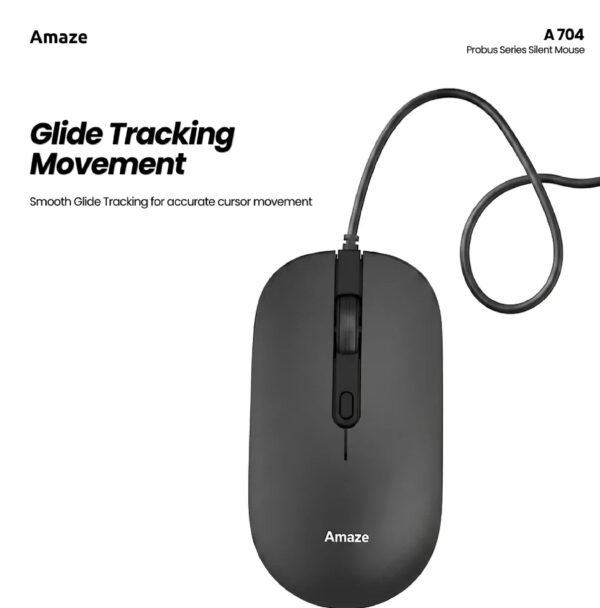AMAZE PROBUS SILENT TOUCH WIRED MOUSE A704