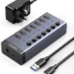 UGREEN 90306 7-PORTS USB 3.0 HUB WITH 12V POWER ADAPTER