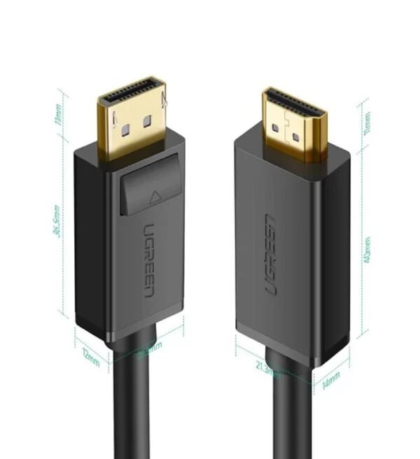 UGREEN 10238 DISPLAY PORT TO HDMI M/M CABLE 1M