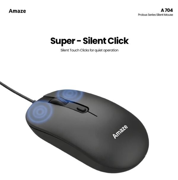 AMAZE PROBUS SILENT TOUCH WIRED MOUSE A704